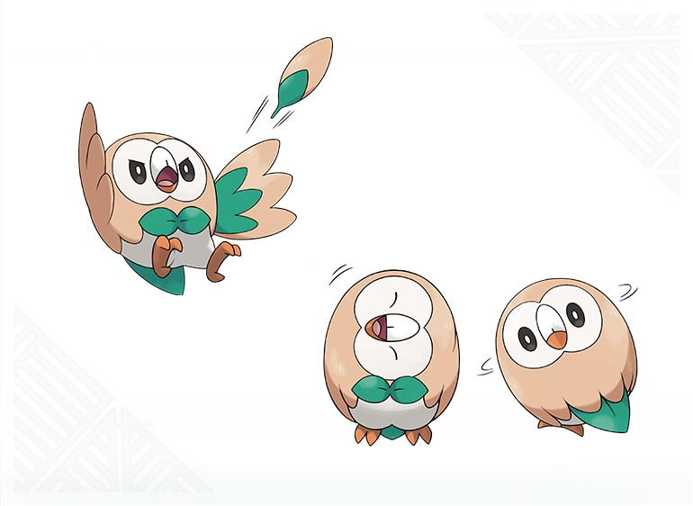 rowlet pokemon sun moon starter