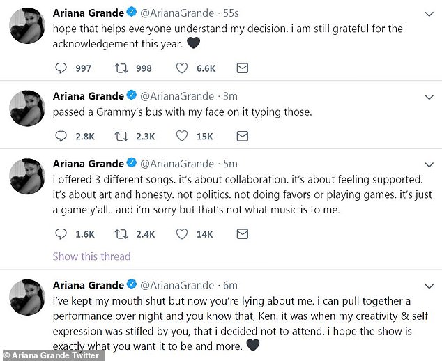 Ini Alasan Ariana Grande Batal Tampil di Grammy Awards 2019