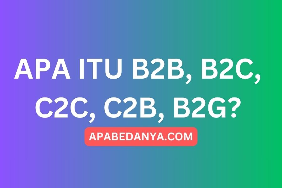 Apa itu B2B, B2C, C2C, C2B, B2G? Simak Penjelasannya di Sini