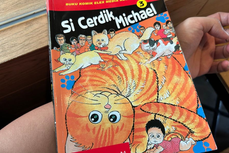 Review Komik Si Cerdik Michael, Kucing Oren Gendut yang Jenaka