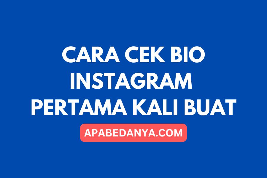 Cara Cek Bio Instagram Pertama Kali Buat YUDICHU